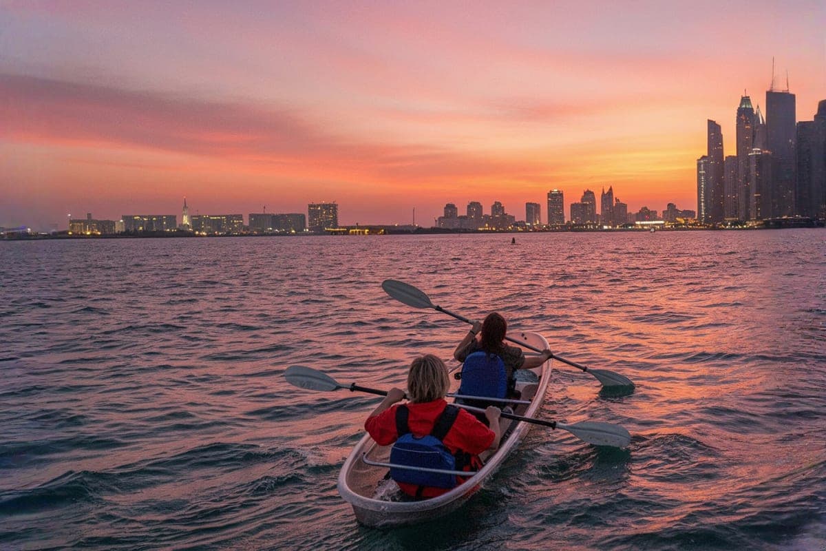 Clear Kayaking Experience in Dubai.