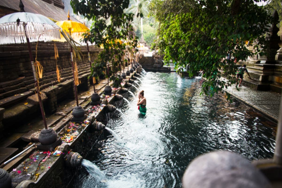 Purification Ritual In Tirta Empul Holy Water Temple and Ubud Tour