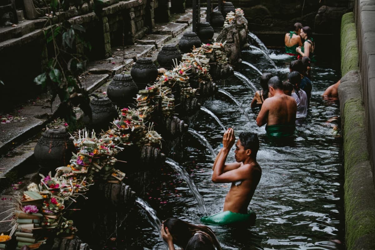 Purification Ritual In Tirta Empul Holy Water Temple and Ubud Tour