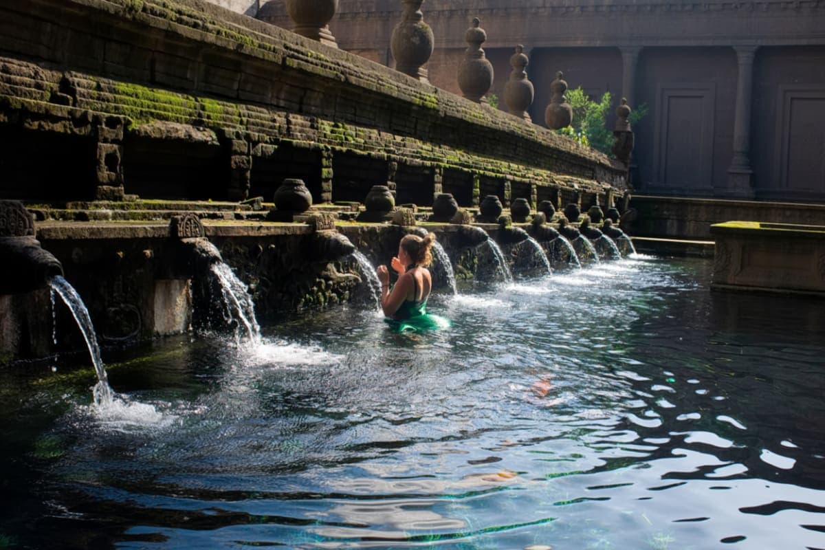 Purification Ritual In Tirta Empul Holy Water Temple and Ubud Tour