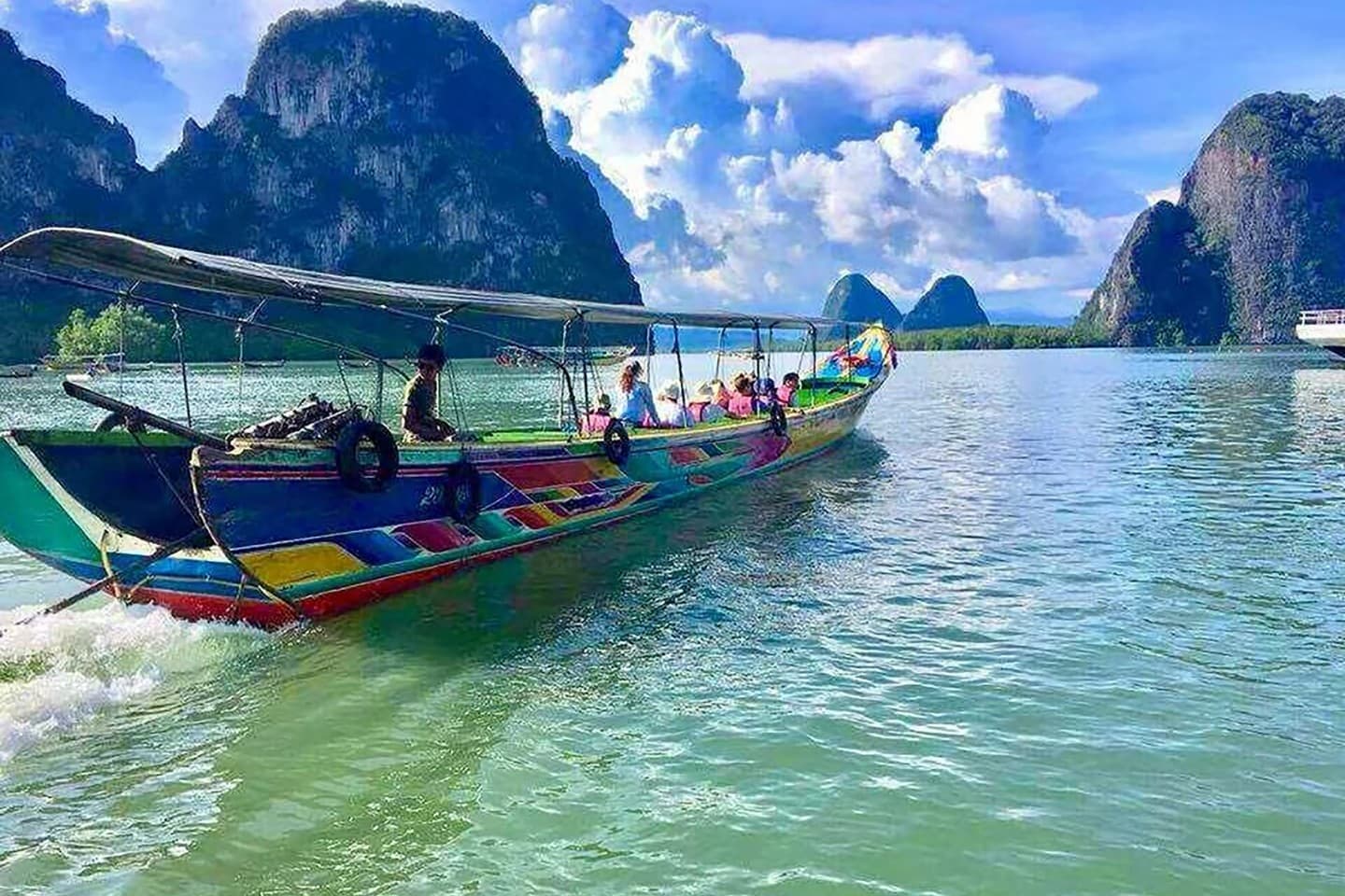 James Bond Island on Long Tail Boat