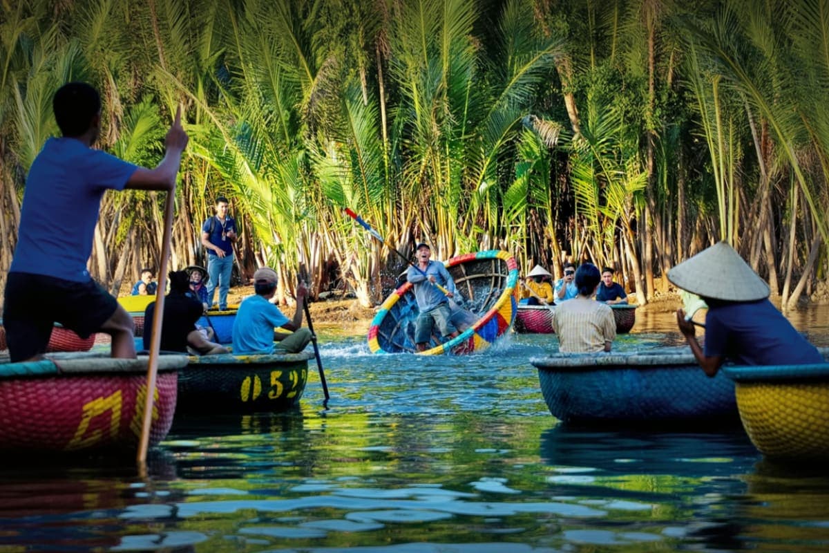 Coconut Forest Basket Boat Ride Experience in Hoi An